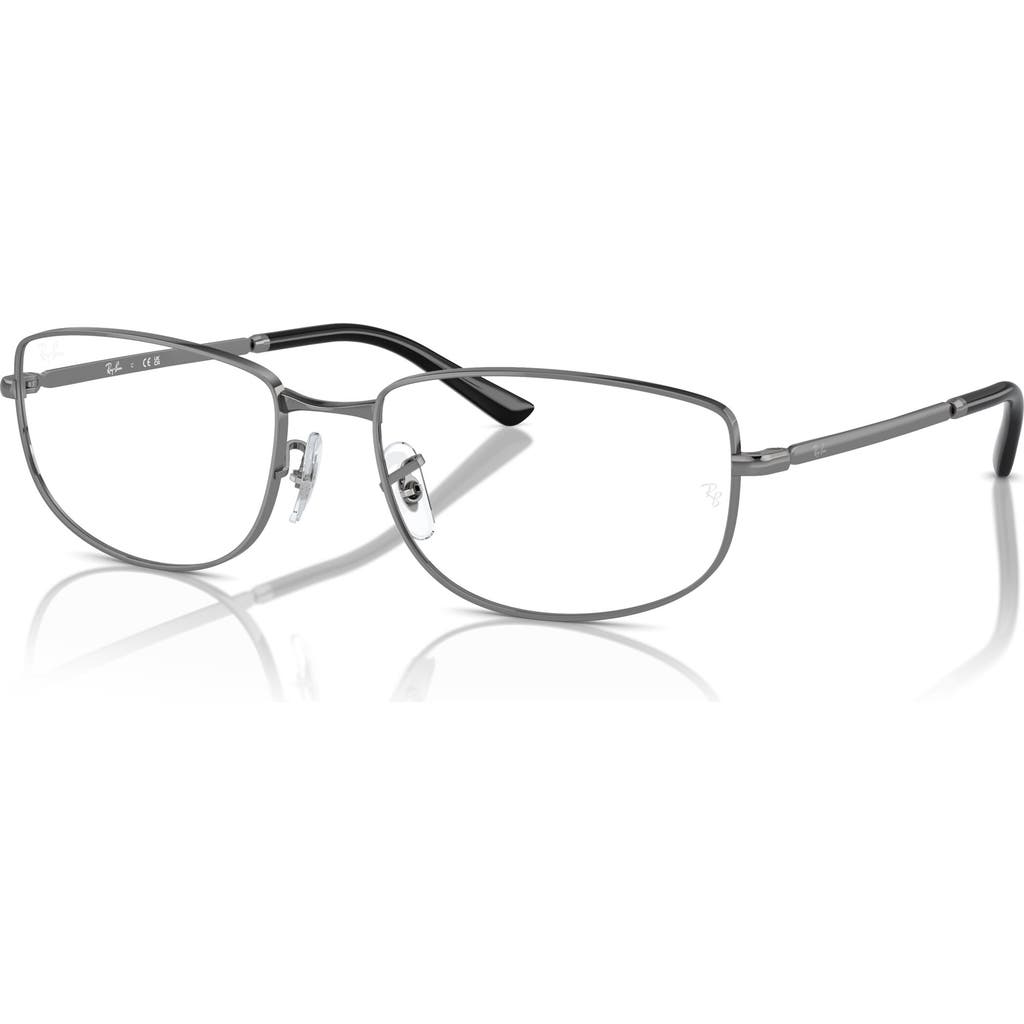 Ray Ban Ray-ban 56mm Irregular Optical Glasses In Gray