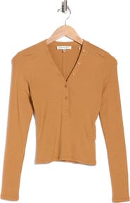 FRAME The Rib Henley Top
