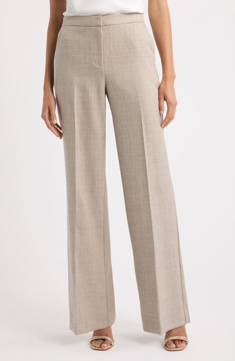 Beck High Waist Wide Leg Wool Pants
