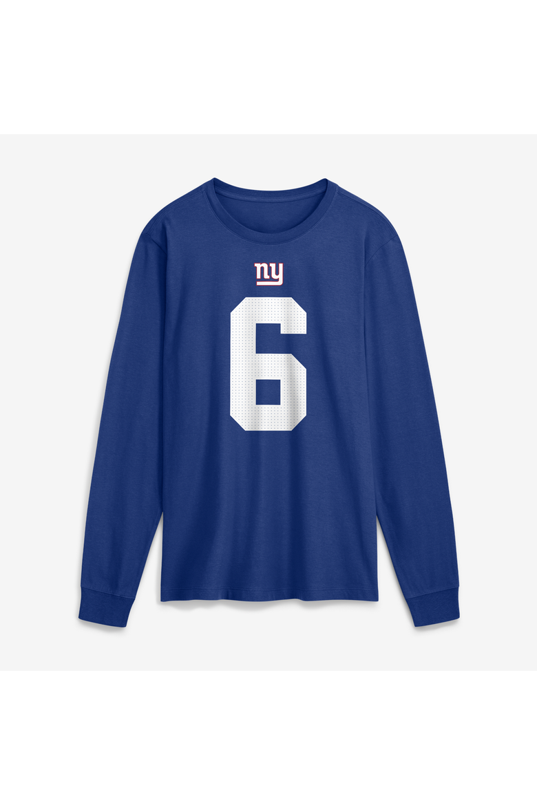 Men's Nike Jaxson Dart Royal New York Giants Name & Number Long Sleeve T-Shirt, Alternate, color, Royal