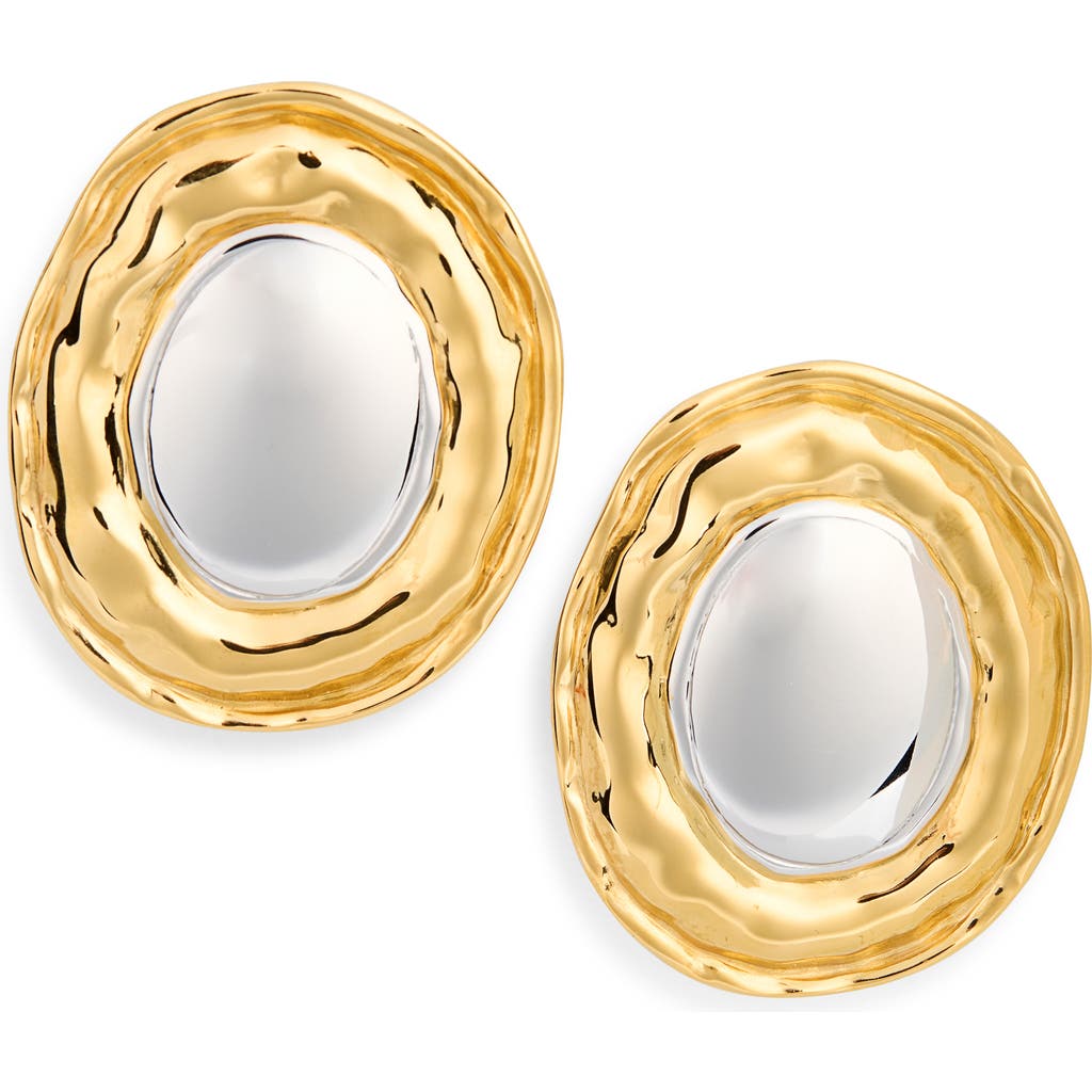 Luv Aj The Formentera Stud Earrings In Gold