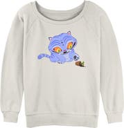 KPop Demon Hunters Junior's Mischievous Derpy Long Sleeve Oversized Sweatshirt