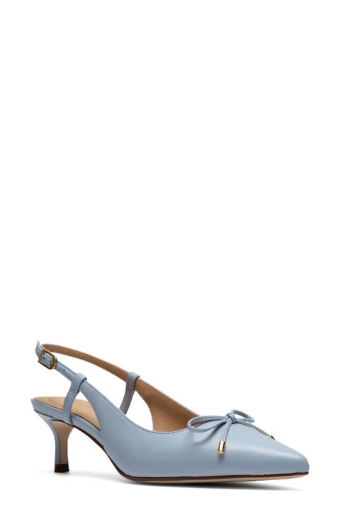 Zarey Bow Pointed Toe Slingback Pump (Women)
