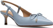 Clarks® Zarey Bow Pointed Toe Slingback Pump