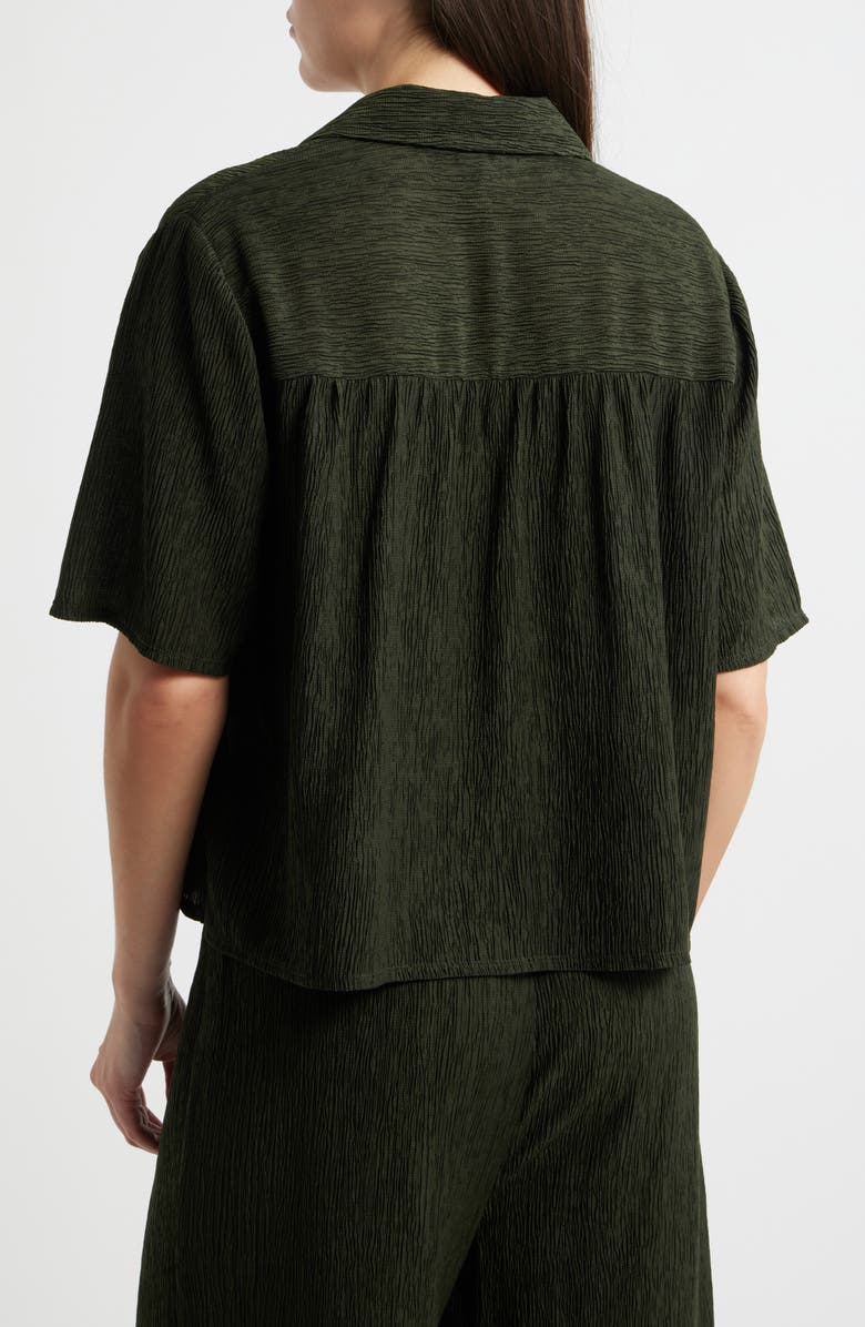 Eileen Fisher Texture Elbow Sleeve Shirt, Alternate, color, Seawd
