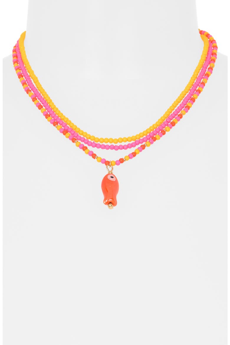 3-Pack Assorted Beaded Necklaces, Alternate, color, YELLOW MULTI- GOLD