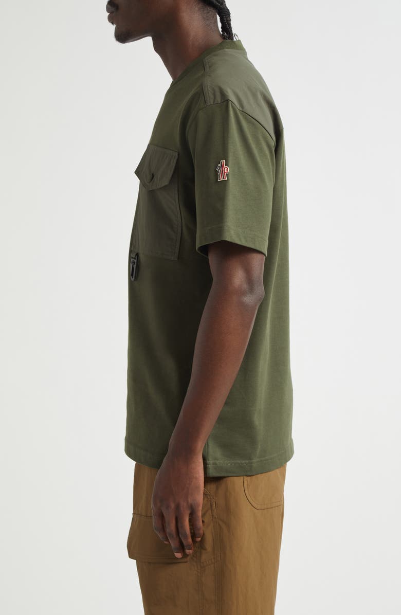Moncler Logo Patch Cotton Pocket T-Shirt, Alternate, color, 
