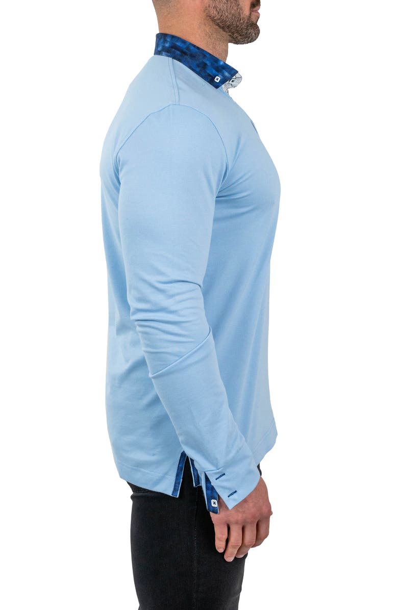Maceoo Newton Solid Long Sleeve Button-Down Polo Polo, Alternate, color, 
