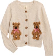 MARGAUX AND LEXI Kids' Bear Cardigan