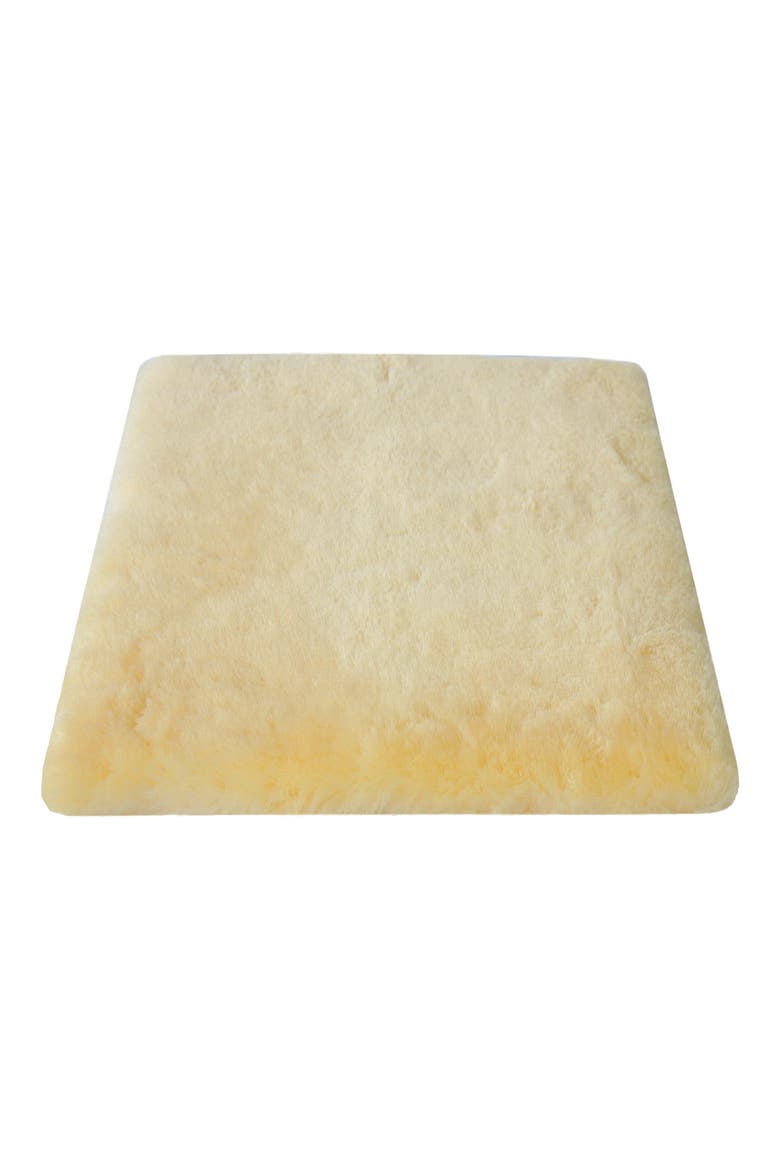 Medical Genuine Sheepskin Shearling Chair Pad 18" x 18" - Grey, Main, color, CORNSILK