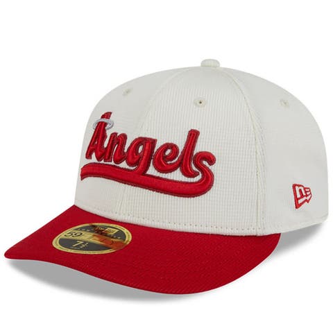Men's New Era Cream/Red Los Angeles Angels City Connect Batting Practice Low Profile 59FIFTY Fitted Hat