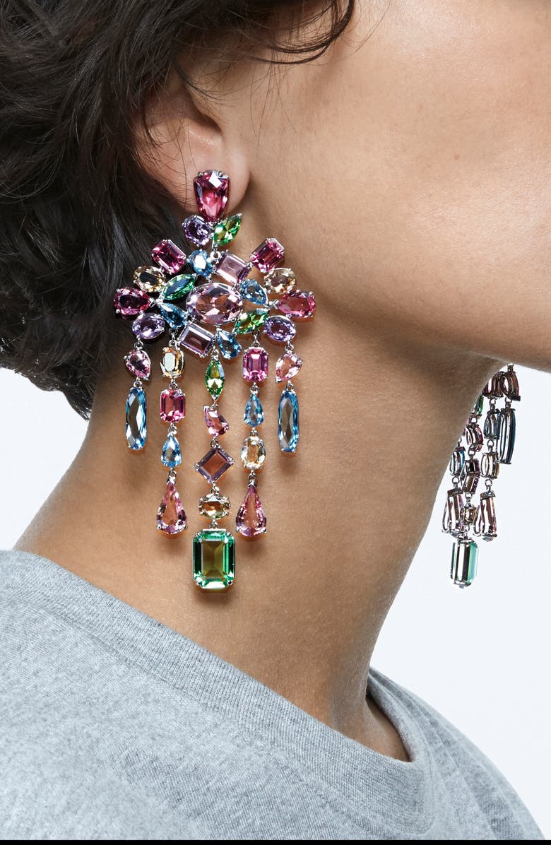 Swarovski Gema Clip-On Earrings, Alternate, color,