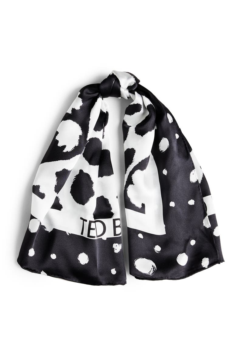 Sedaka Silk Square Scarf, Main, color, BLACK