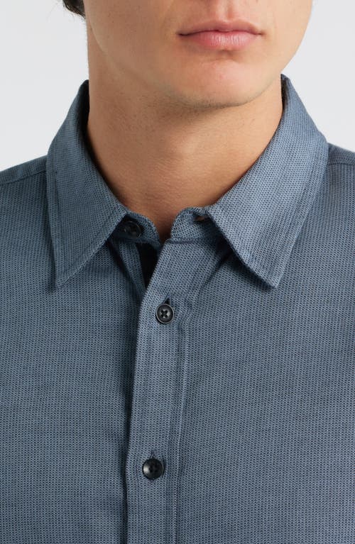 Rag & Bone Tomlin Dobby Stretch Button-up Shirt In Blue