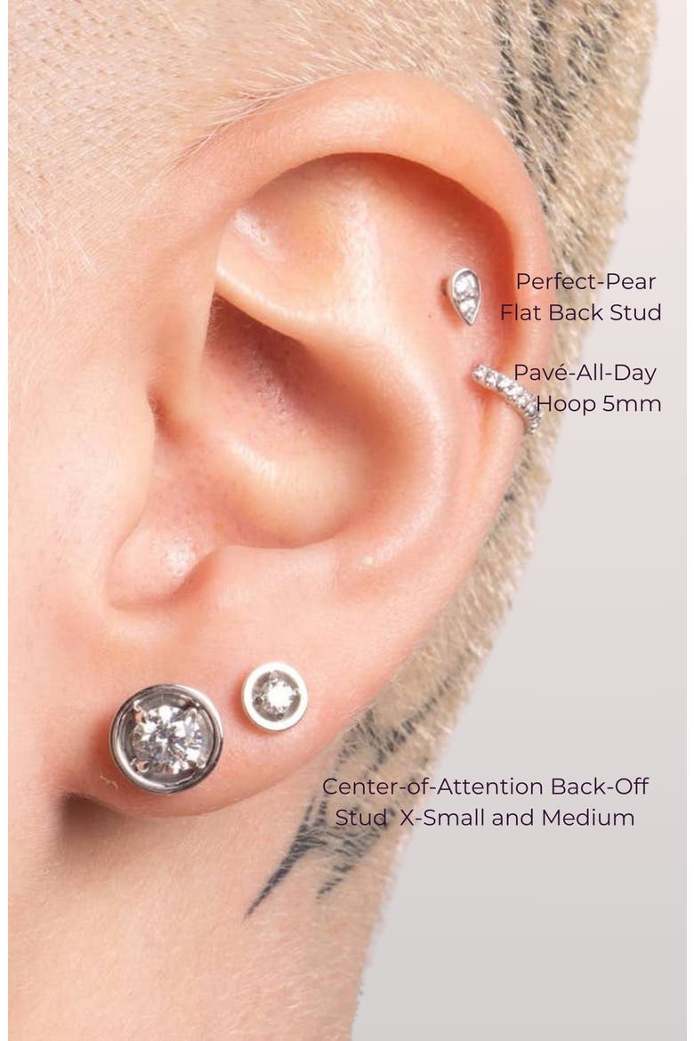 Center-of-Attention Back-Off Stud, Alternate, color, Silver