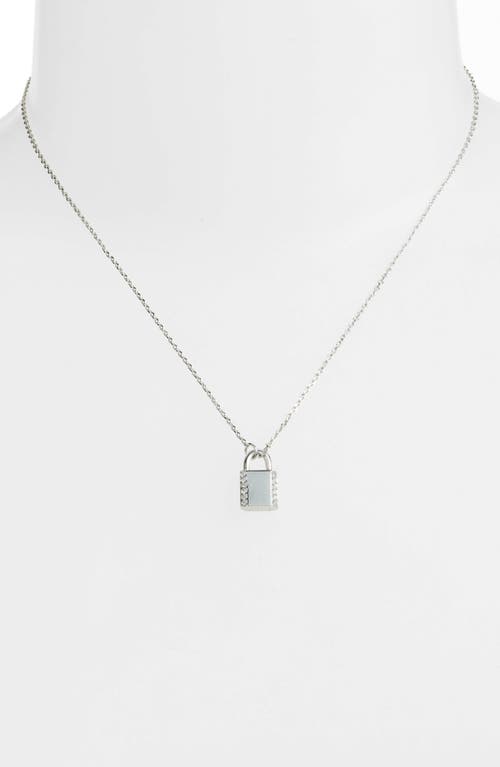 Kate Spade New York Pavé Lock Mini Pendant Necklace In Blue