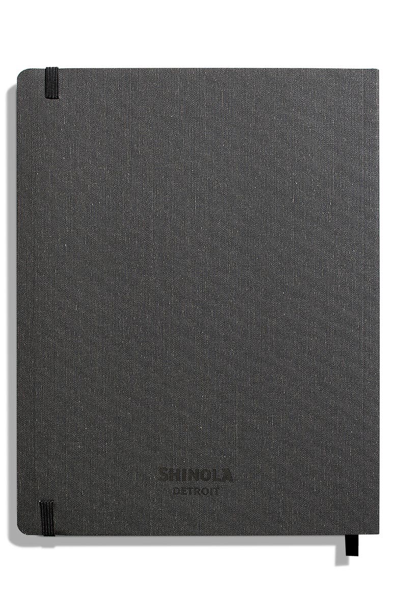 Shinola Large Softcover Ruled Journal, Alternate, color, Charcoal