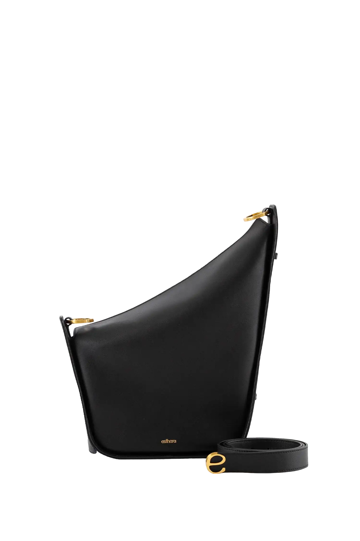 Esthera 10AM Leather Belted Strap Bag, Alternate, color, Black