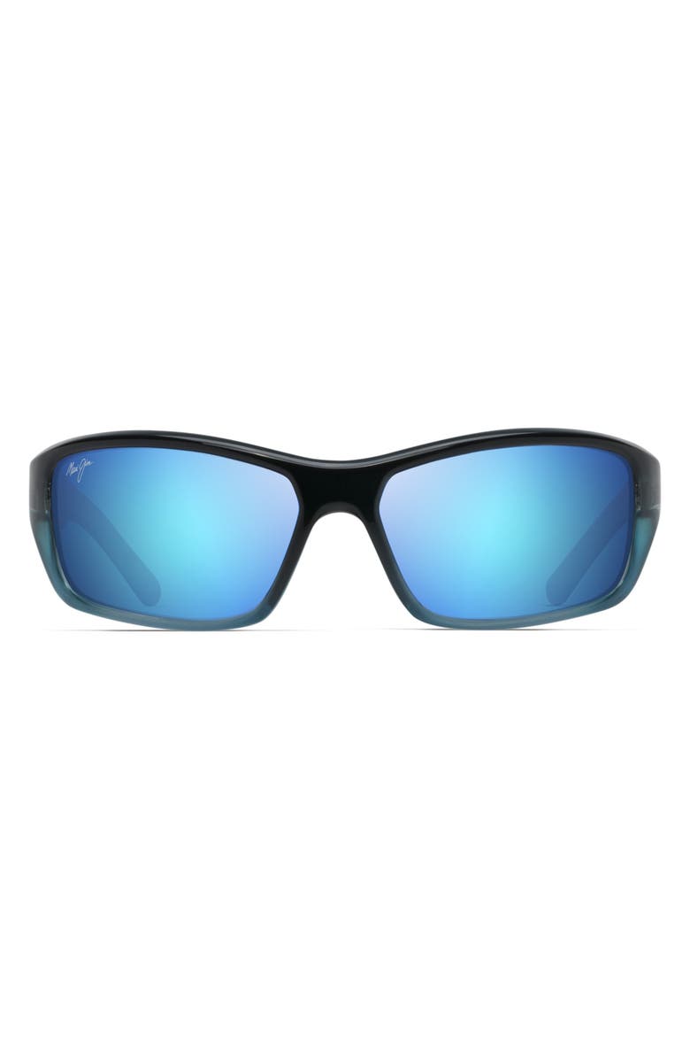 Maui Jim Barrier Reef 62mm Polarized Sunglasses, Main, color, Blue Turquoise/ Blue