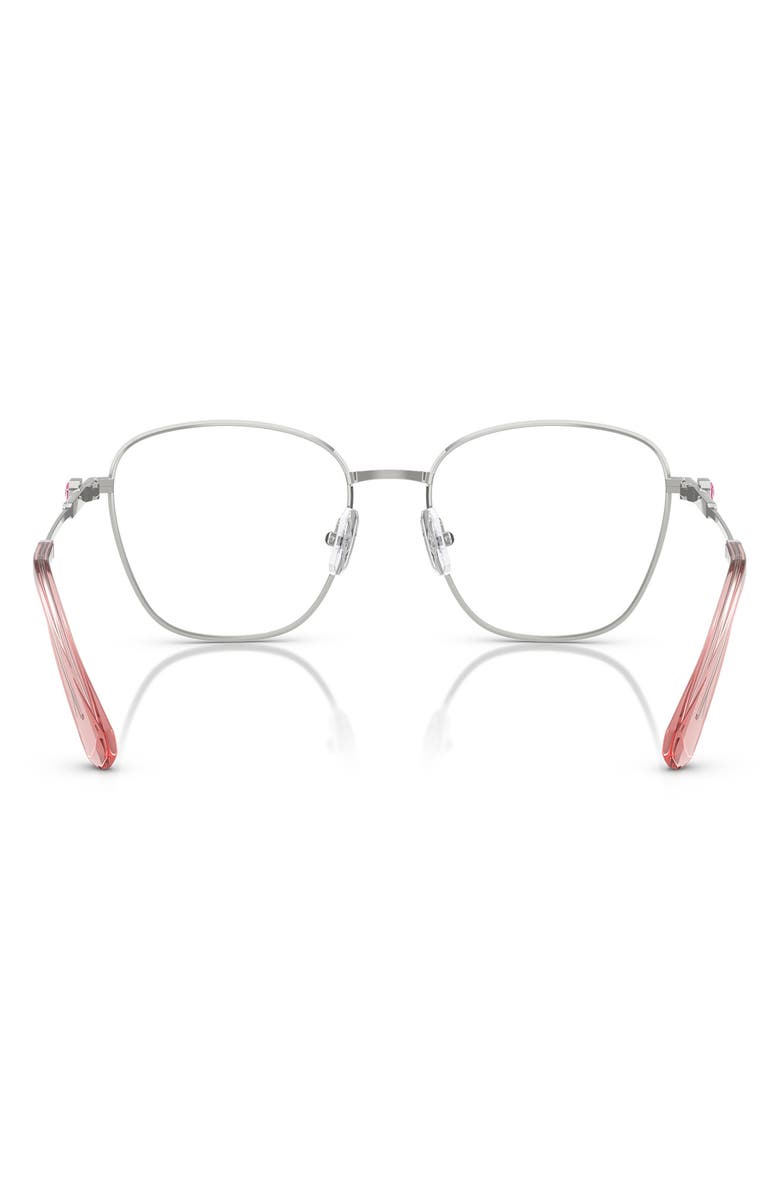 Swarovski 52mm Square Optical Glasses, Alternate, color, Silver