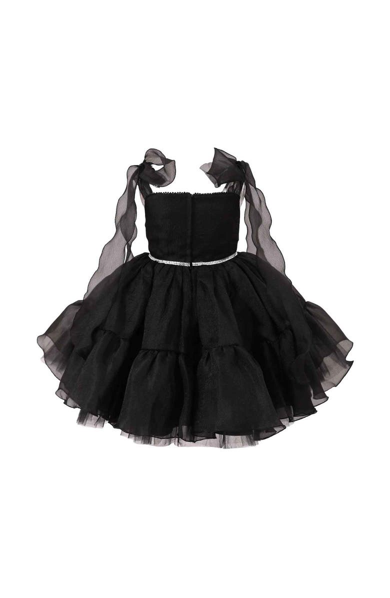 Tulleen Ruffled Party Dress, Alternate, color, Black