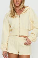 Princess Polly Daytime Crop Front Zip Hoodie