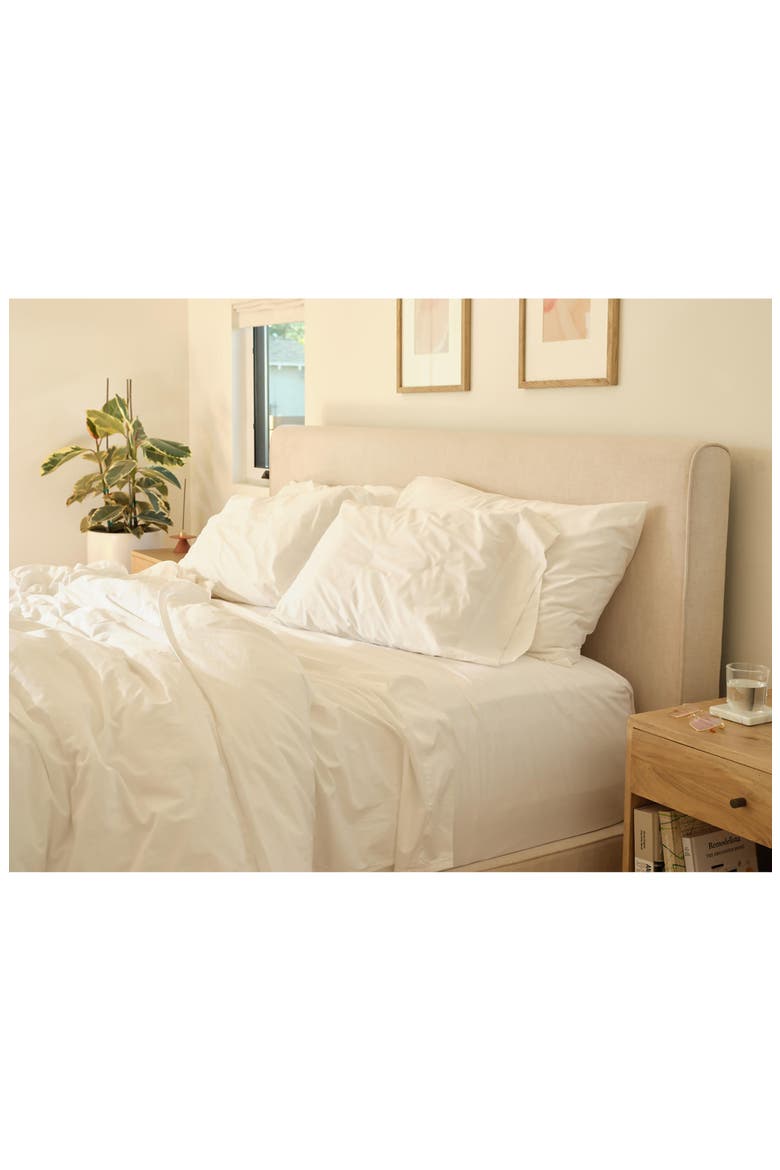 at Home Percale Pillowcases, Alternate, color, WHITE