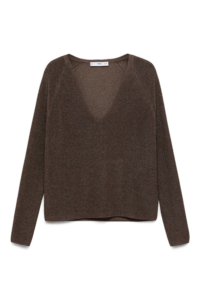 Metallic Sweater, Alternate, color, CHOCOLATE