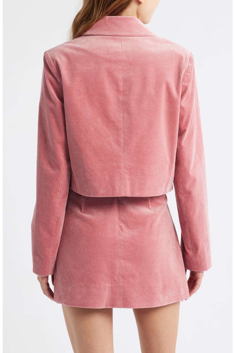 Aylin Corduroy Crop Jacket, Alternate, color, ROSE