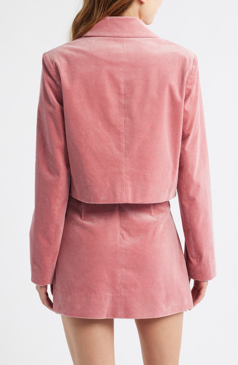 LoveShackFancy Aylin Corduroy Crop Jacket, Alternate, color, Rose