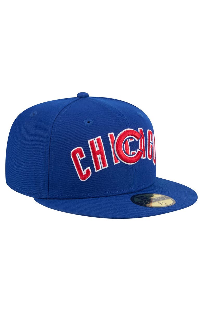 New Era Men's New Era Royal Chicago Cubs Overlap 59FIFTY Fitted Hat, Alternate, color, Royal