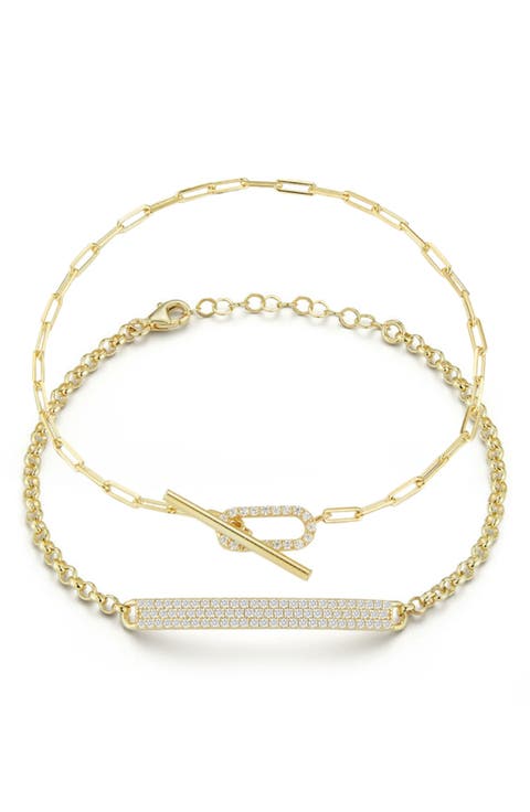 Set of 2 Sterling Silver Bracelets