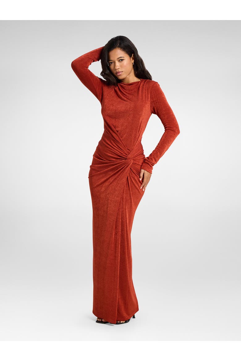 Athena Dress, Alternate, color, Rust