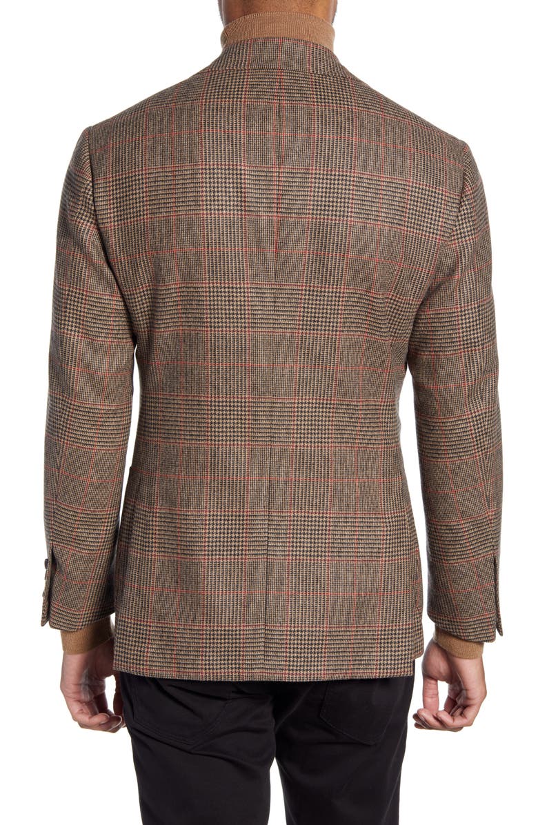 Ring Jacket Balloon Trim Fit Glen Plaid Sport Coat, Alternate, color, 