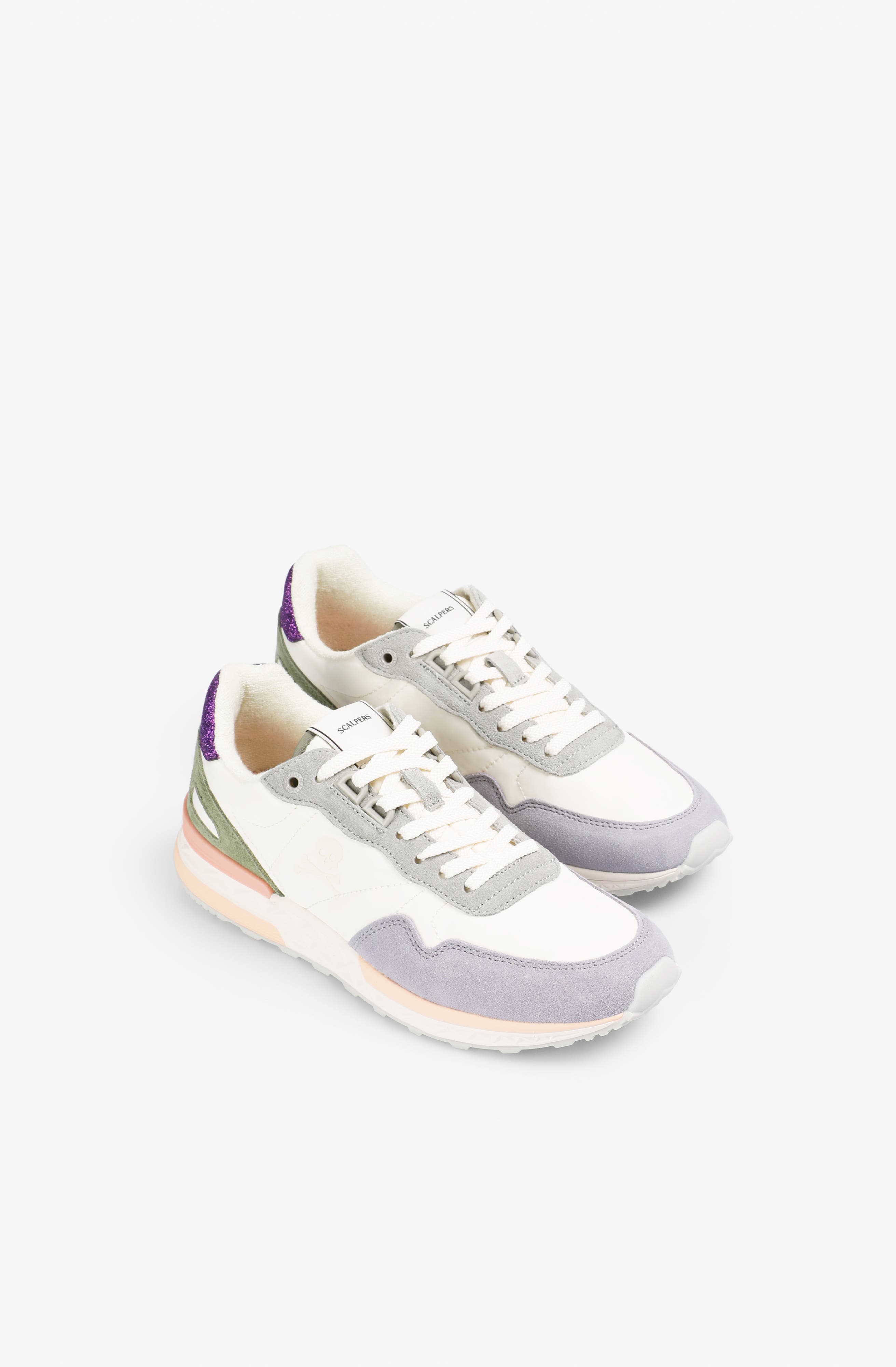 Scalpers Harry Sneakers, Alternate, color, Offwhitepurple