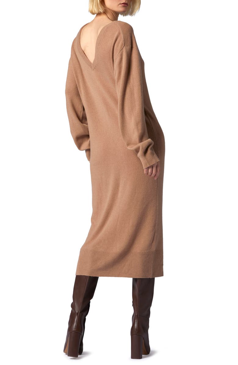 Equipment Jeannie Long Sleeve Cashmere Sweater Dress, Alternate, color, Camel