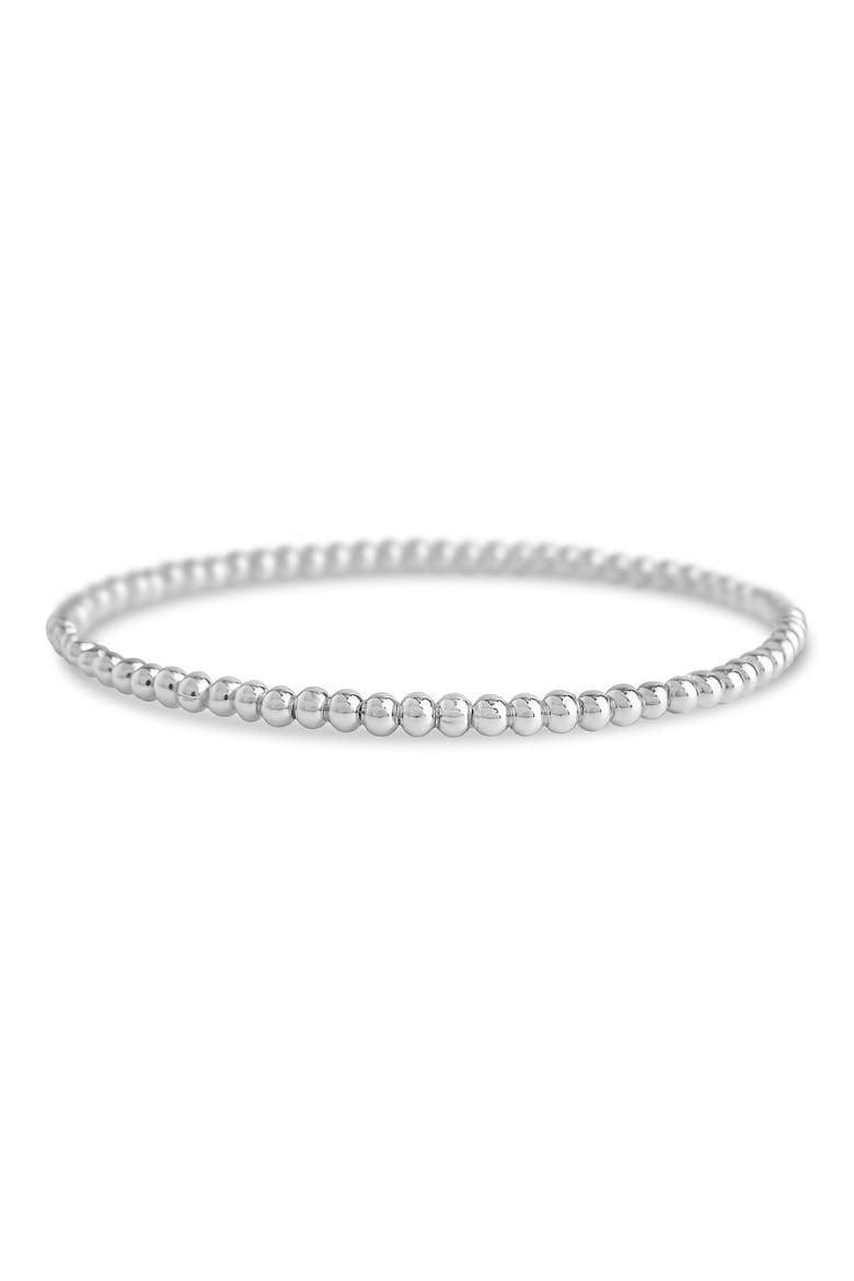 Beaded Stretch Bracelet, Main, color, SILVER
