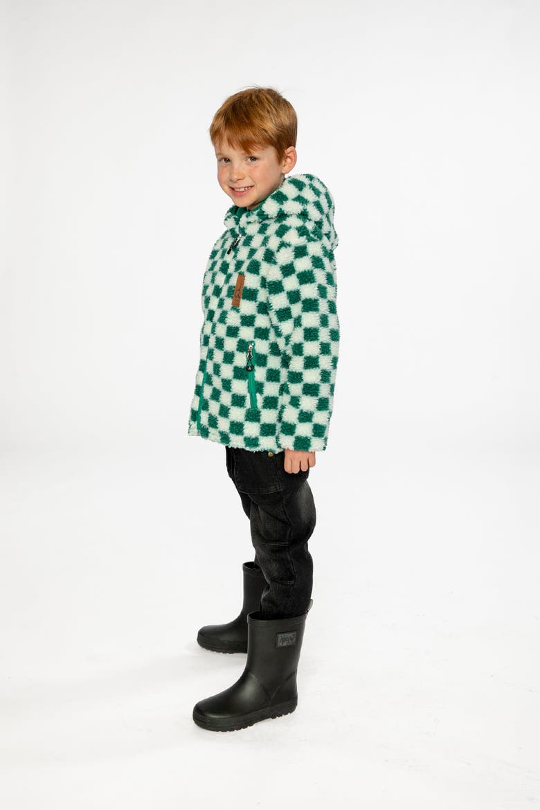 Reversible Fleece Hooded Zip Pocket Mid-Season Jacket, Alternate, color, Forest Green