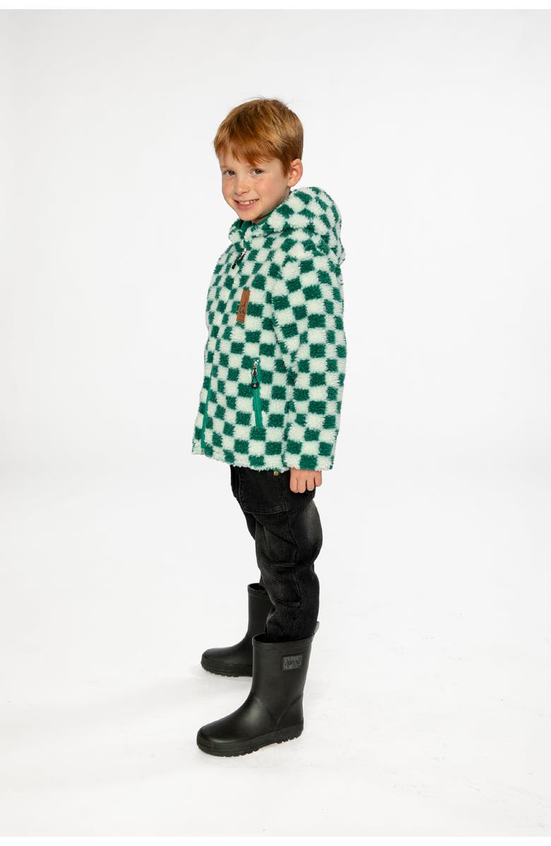 Deux par Deux Reversible Fleece Hooded Zip Pocket Mid-Season Jacket, Alternate, color, 