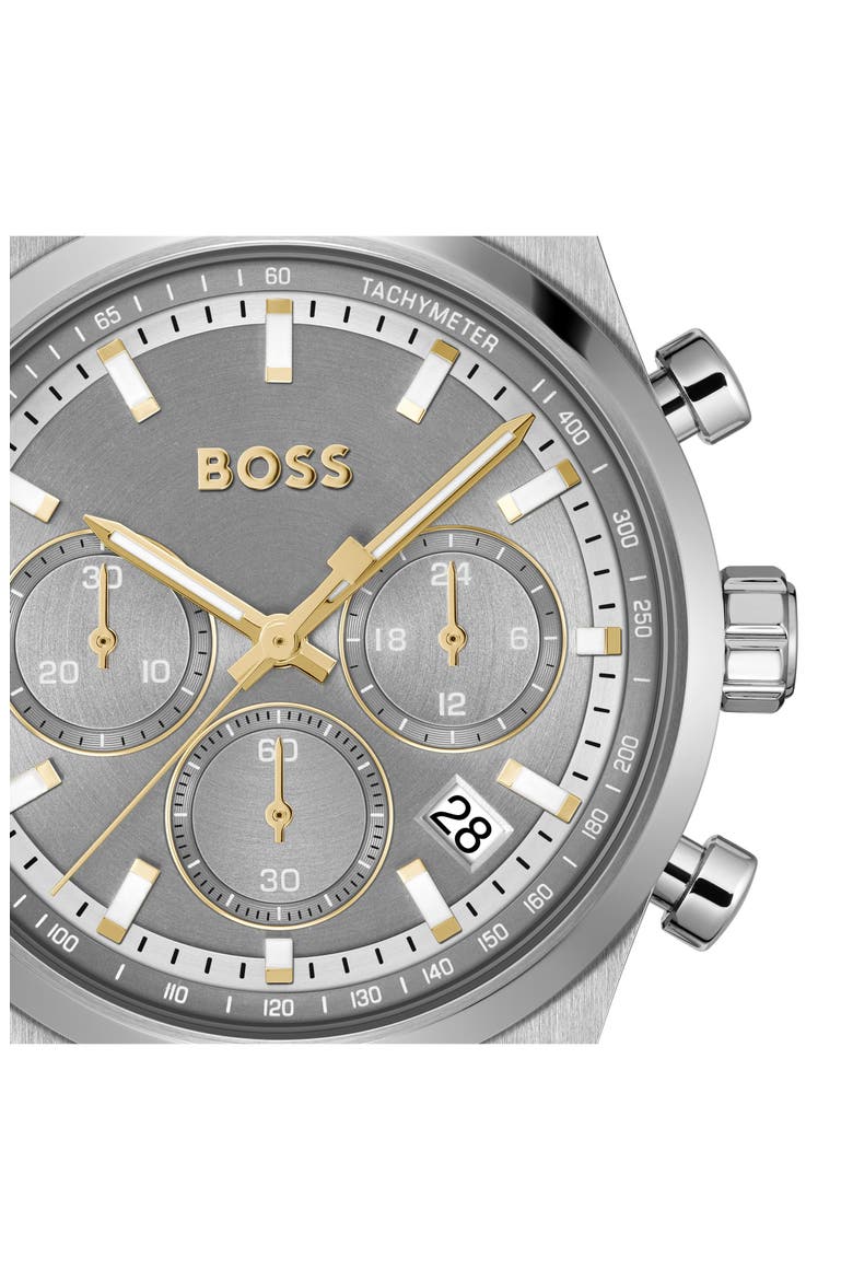 Candor Chronograph Bracelet Watch, 41mm, Alternate, color, GRAY