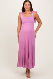 PinkBlush Textured Knit Shoulder Tie Midi Dress