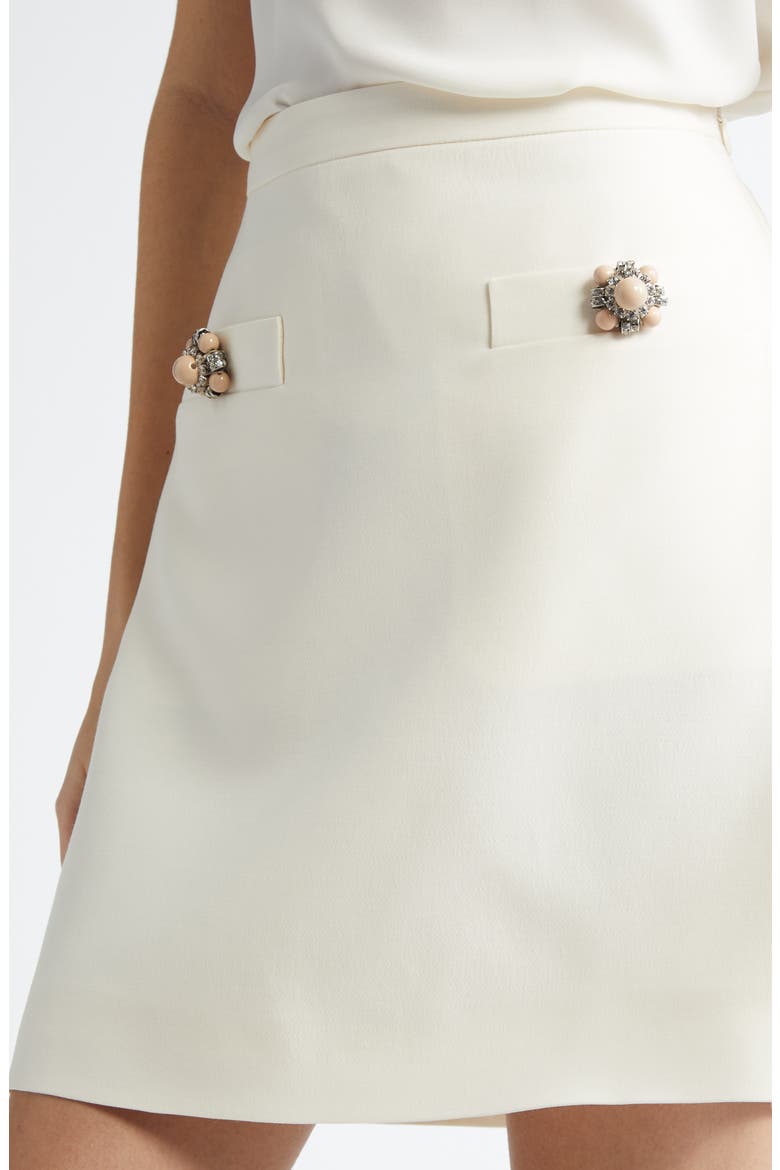 Crepe Couture A-Line Skirt, Alternate, color, AVORIO