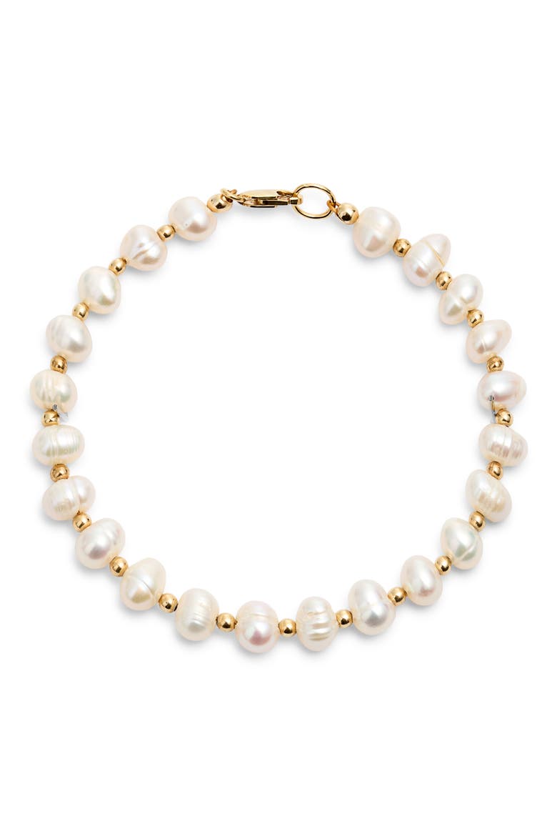 Deli Freshwater Pearl Bracelet, Main, color, PEARL