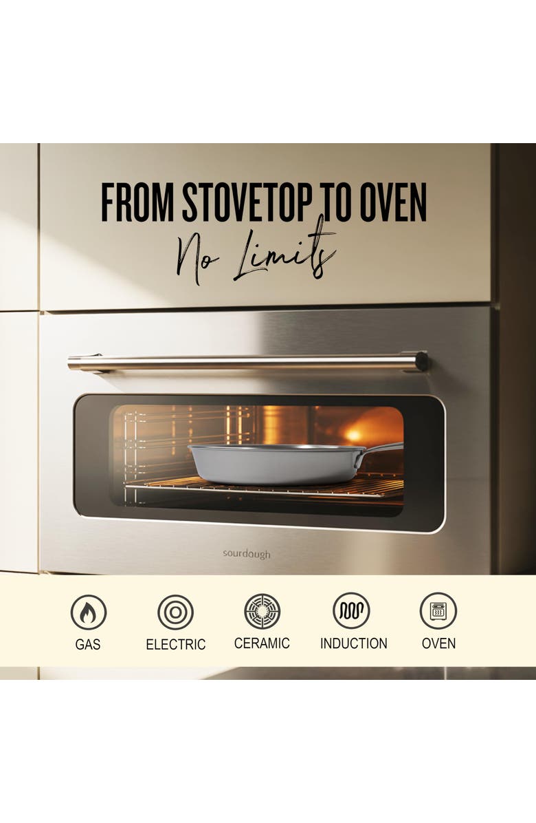 Alva Maestro 3-Piece 5-Ply Stainless Steel Frying Pan Cookware Set, Alternate, color, Silver