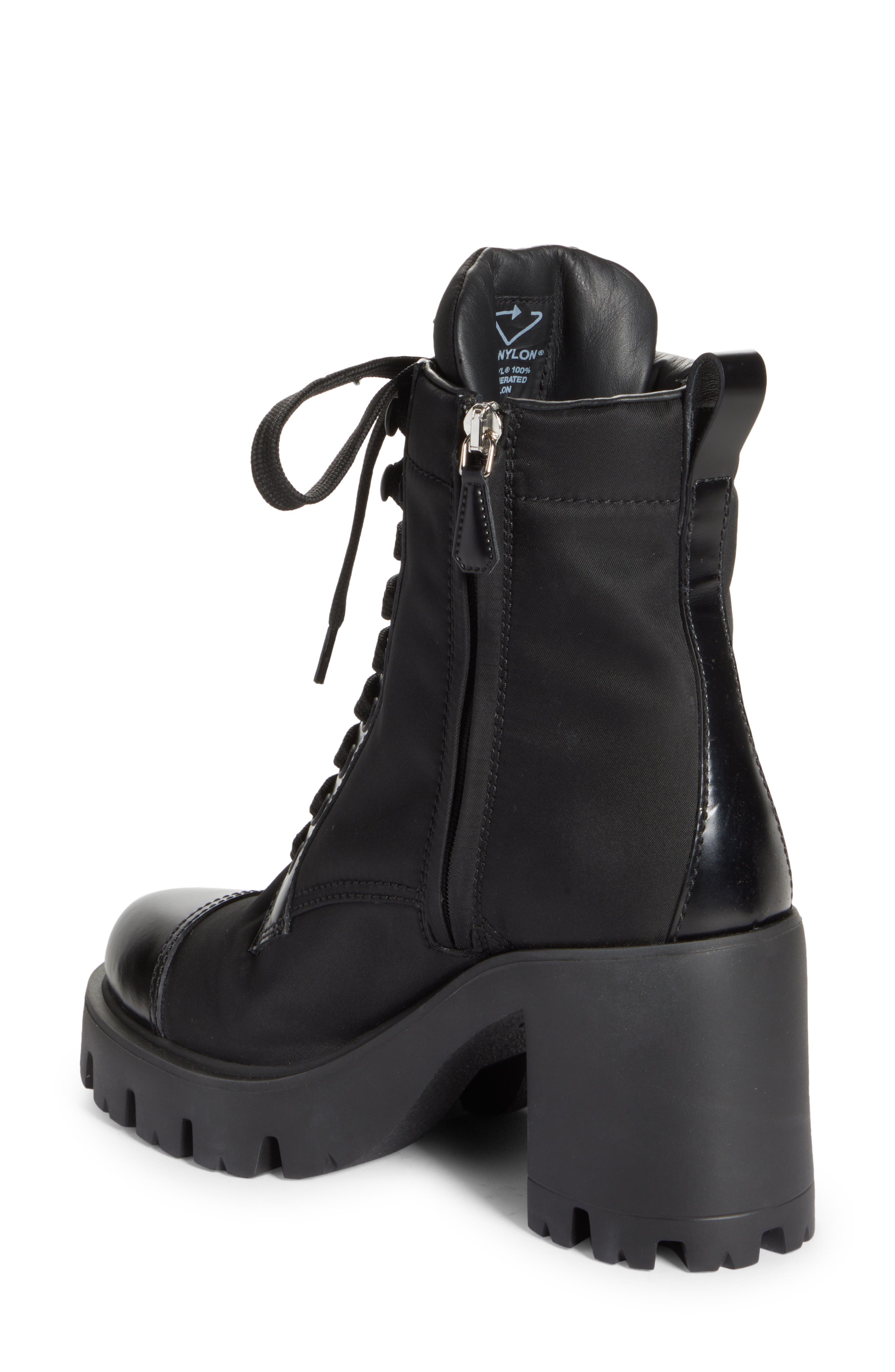 【PRADA】Lace-Up Platform Combat Boots UK8 PRADA】Lace-Up Platform Combat Boots UK8 Prada Nylon Lace-Up