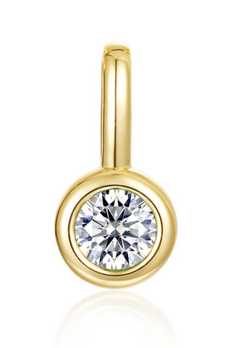 Bezel Birthstone Charm Pendant, Main, color, APRIL - WHITE