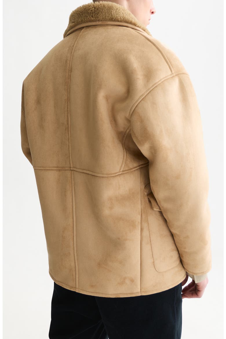 Faux Shearling Jacket, Alternate, color, TANNIN