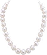 The Pearl Source 11.5-12.5mm White Freshwater Pearl Necklace - Premier AAAA Quality