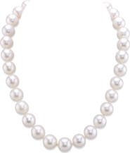 The Pearl Source 11.5-12.5mm White Freshwater Pearl Necklace - Premier AAAA Quality