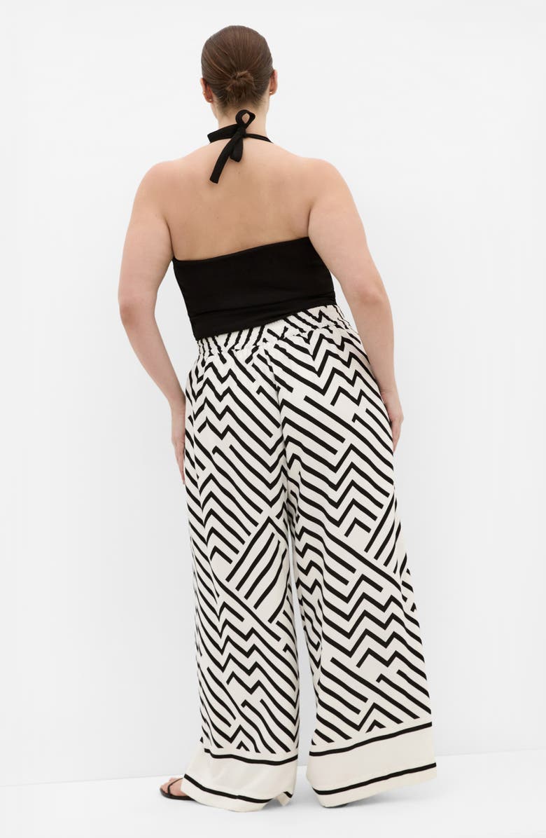 City Chic Linear Wide Leg Pants, Alternate, color, 